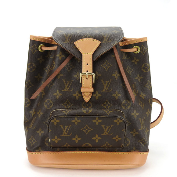 LOUIS VUITTON Brown Monogram Leather Backpack - Picture 1 of 9
